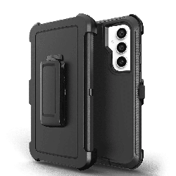Samsung Galaxy S24 Compatible Case Cover With Shockproof Robot Armour Hard Plastic with Belt Clip - Black