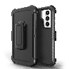 Samsung Galaxy S24 Compatible Case Cover With Shockproof Robot Armour Hard Plastic with Belt Clip - Black