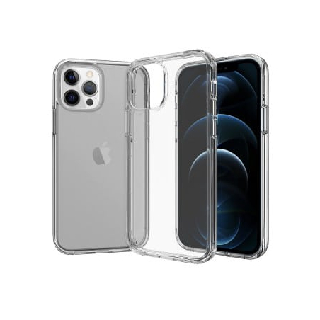 iPhone SE (2020) Compatible Case Cover With Ultimate Shockproof and Military-Grade Protection with Clear Design-Clear Black