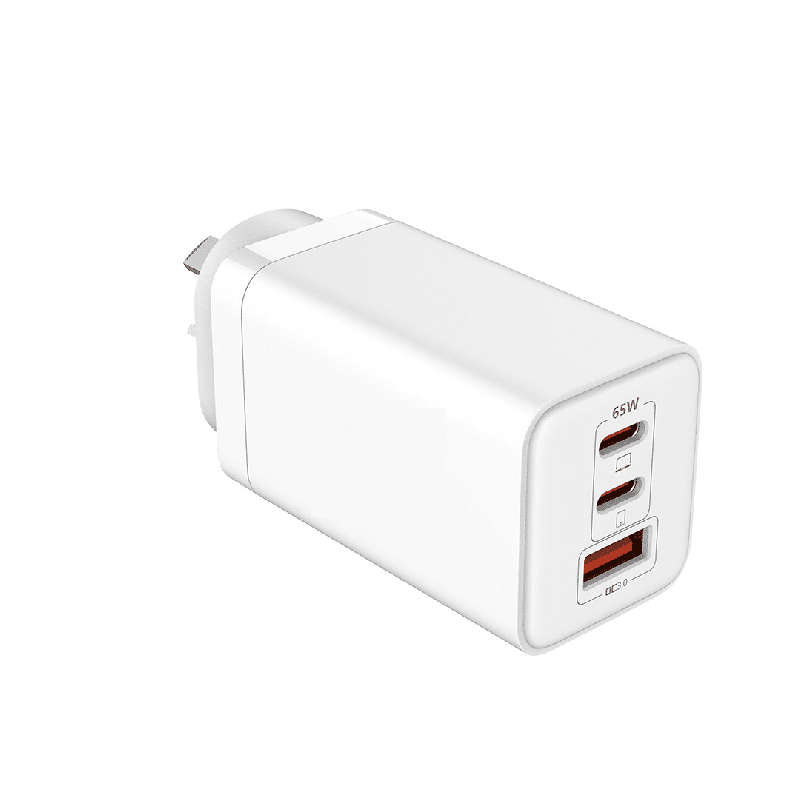 GaN Enabled 65W Dual USB-C Charging Adapter - White