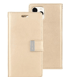 iPhone 11 Pro Max Compatible Case Cover With Rich Foldable Diary - Gold