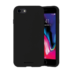iPhone SE (2022) Compatible Case Cover with Mercury Silicone and Sleek Protection-Black