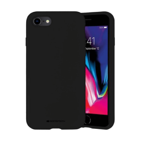 iPhone SE (2022) Compatible Case Cover with Mercury Silicone and Sleek Protection-Black