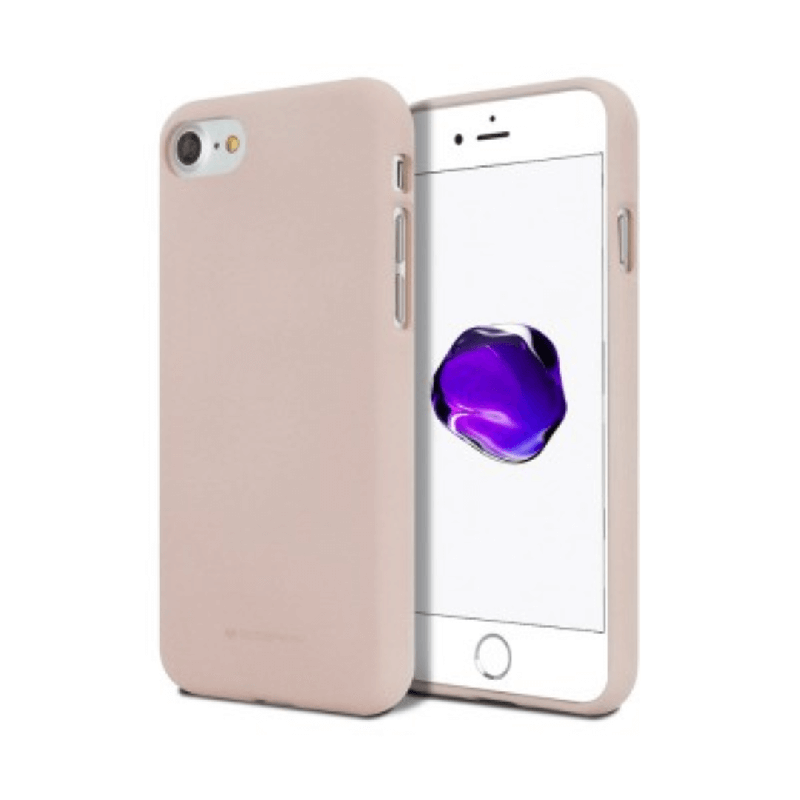 iPhone SE (2022) Compatible Case Cover with Mercury Soft Jelly Slim Slim, Stylish and Protective - Pink Sand