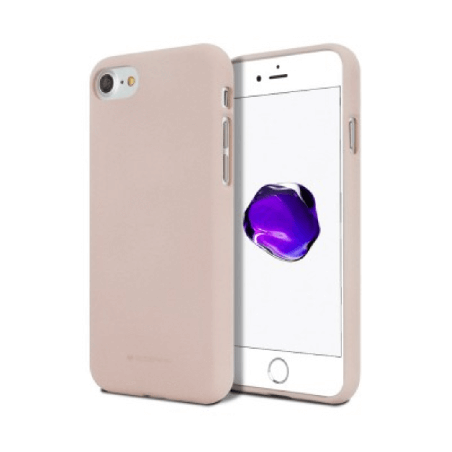 iPhone SE (2022) Compatible Case Cover with Mercury Soft Jelly Slim Slim, Stylish and Protective - Pink Sand