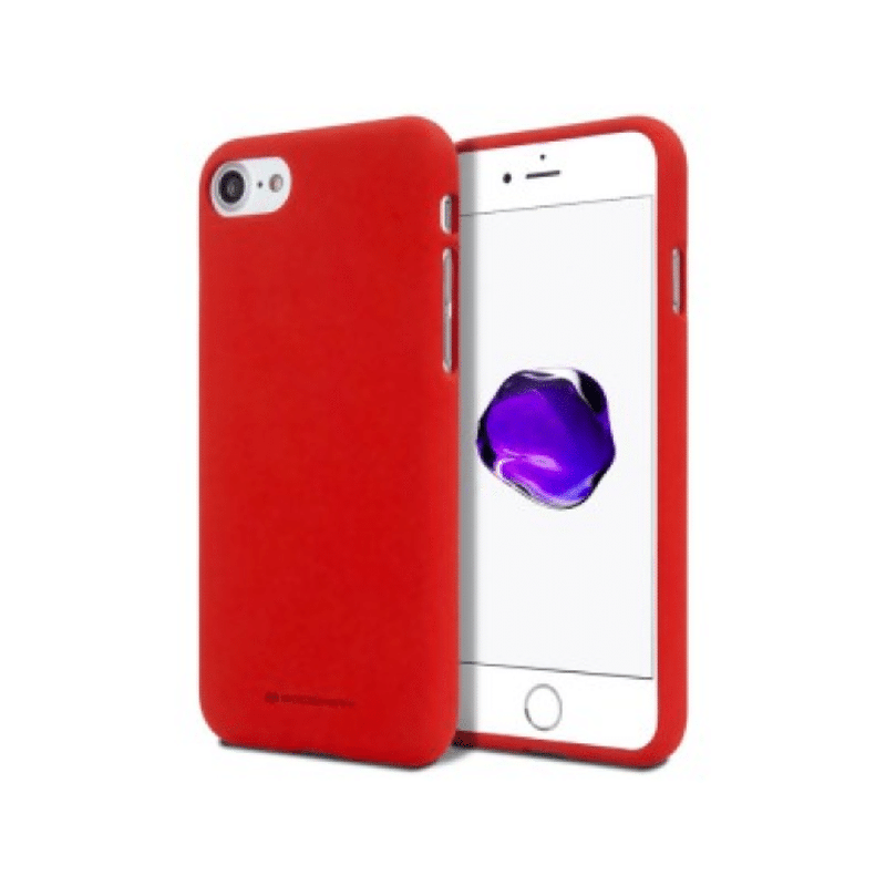 iPhone SE (2022) Compatible Case Cover with Mercury Soft Jelly Slim Slim, Stylish and Protective - Red