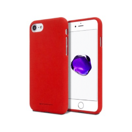 iPhone SE (2022) Compatible Case Cover with Mercury Soft Jelly Slim Slim, Stylish and Protective - Red