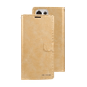 Samsung Galaxy S23 Ultra Compatible Case Cover with Mercury Blue Moon Diary Wallet - Gold