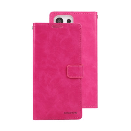Samsung Galaxy S23 Ultra Compatible Case Cover with Mercury Blue Moon Diary Wallet - HotPink