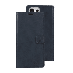 Samsung Galaxy S23 Ultra Compatible Case Cover with Mercury Blue Moon Diary Wallet - Navy