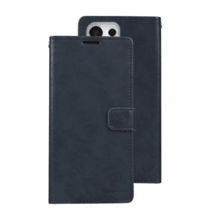 Samsung Galaxy S23 Ultra Compatible Case Cover with Mercury Blue Moon Diary Wallet - Navy
