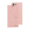Samsung Galaxy S23 Ultra Compatible Case Cover with Mercury Blue Moon Diary Wallet - Rose Gold
