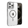 iPhone 16 Pro Compatible Case Cover With Metal Camera Lens And Compatible with MagSafe Technology - Grey
