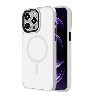 iPhone 16 Pro Compatible Case Cover With Metal Camera Lens And Compatible with MagSafe Technology - White