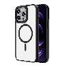 iPhone 16 Pro Compatible Case Cover With Metal Camera Lens And Compatible with MagSafe Technology - Black