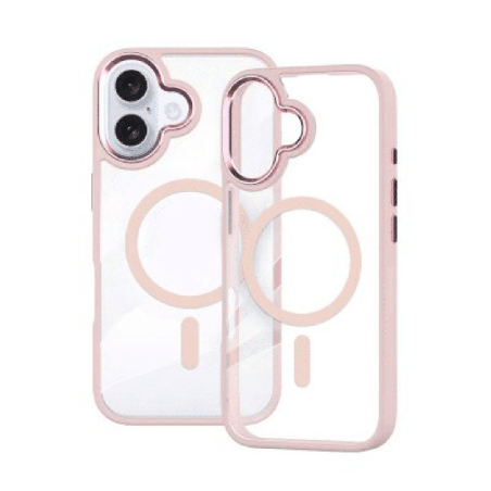 iPhone 16 Compatible Case Cover With Shockproof Metal Camera Lens Transparent Protection And Compatible With Magsafe Technology 