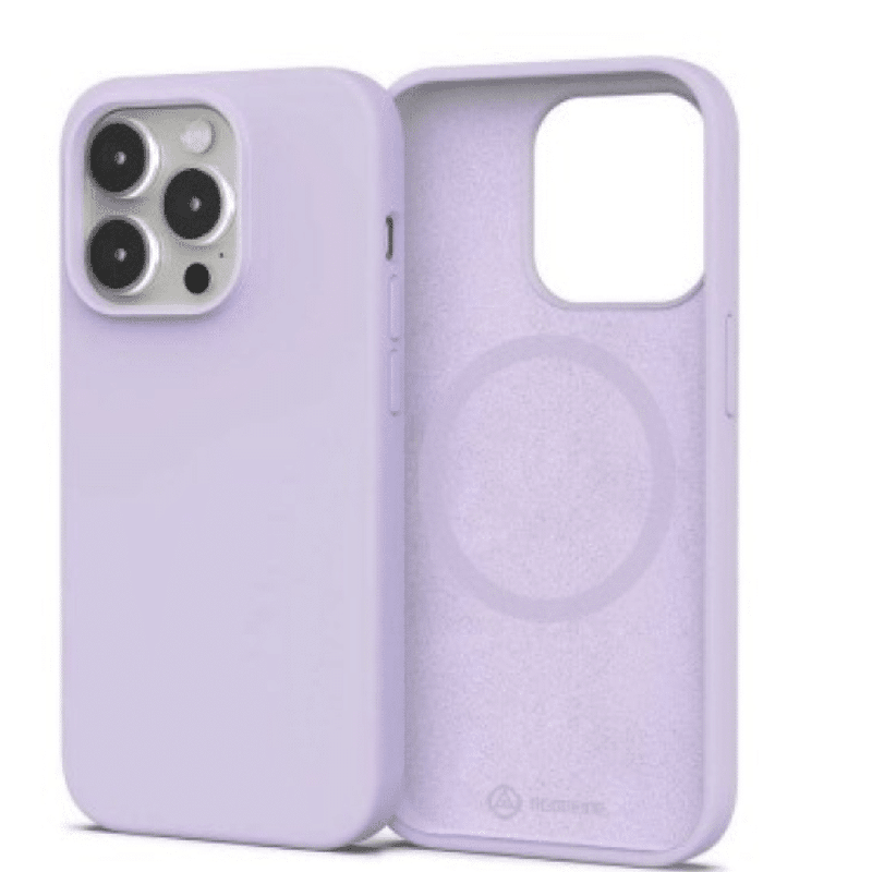 iPhone 16 Plus Soft Liquid Silicone Case Cover: Non-Toxic, Anti-Stains, Drop-Proof With MagSafe Compatibility - Purple