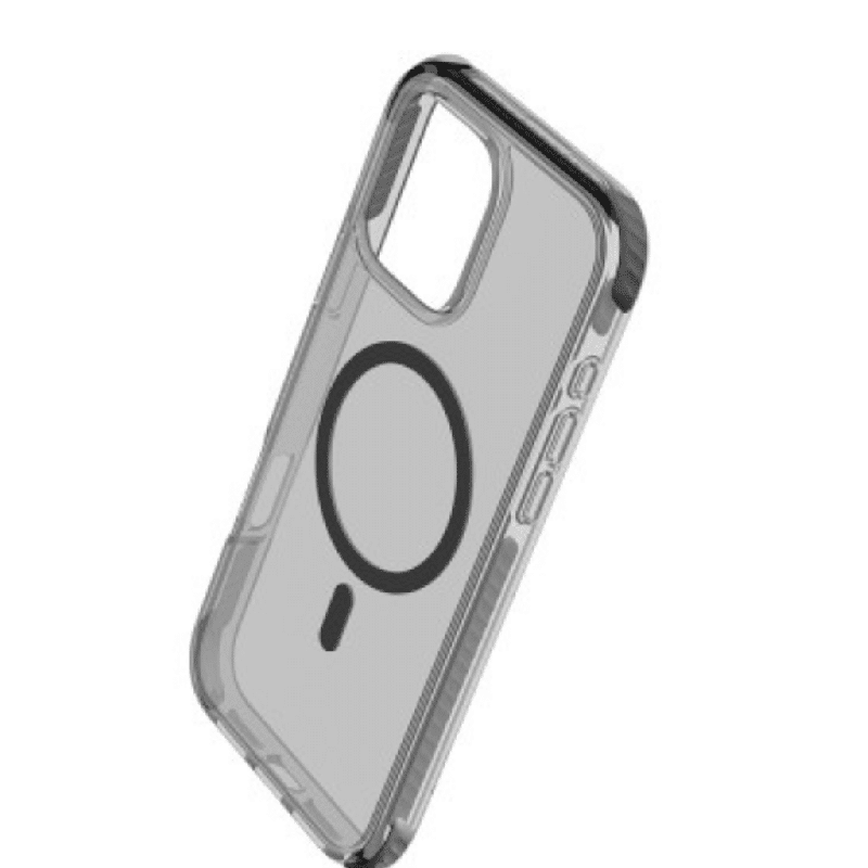 iPhone 16 Clear Thick Case Cover: Reliable Drop Protection, Screen and Camera Guard, MagSafe Compatible -Clear Black