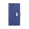 iPhone 16 Pro Max Compatible Case Cover With 2 in 1 Detachable Magnetic Flip Leather Wallet - Navy