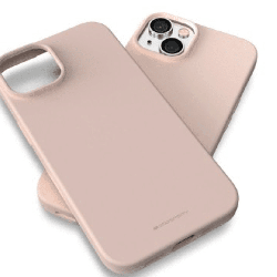 iPhone 16 Shock Absorption Silicone Jelly Case Cover: Soft & Durable, Drop-Tested With Camera & Screen Protection - Pink Sand