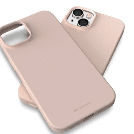 iPhone 16 Shock Absorption Silicone Jelly Case Cover: Soft & Durable, Drop-Tested With Camera & Screen Protection - Pink Sand