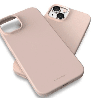 iPhone 16 Shock Absorption Silicone Jelly Case Cover: Soft & Durable, Drop-Tested With Camera & Screen Protection - Pink Sand