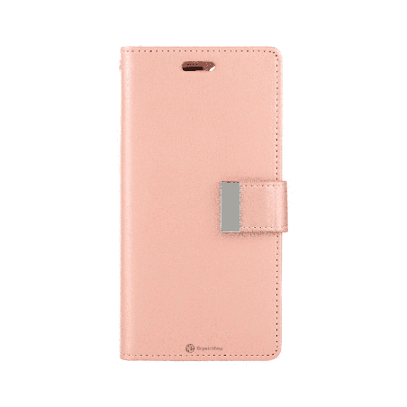 iPhone 16 Pro Max Compatible Case Cover With Premium Rich Diary - Rose Gold