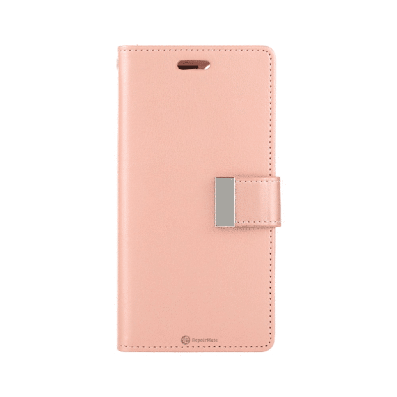 iPhone 16 Pro Max Compatible Case Cover With Premium Rich Diary - Rose Gold