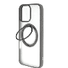 iPhone 16 Plus Compatible Case Cover With 360° Rotation Stand Magnetic Matte And Compatible With MagSafe Technology - Grey