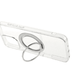 iPhone 16 Pro 360° Rotating Stand Case Cover: Ultimate Toughness for Lens and Screen Coverage With Magsafe Compatibility - Trans