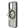 iPhone 16 Plus 360° Rotating Stand Case Cover: Ultimate Toughness for Lens and Screen Coverage With Magsafe Compatibility - Blac
