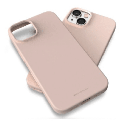 iPhone 16 Compatible Case Cover With Smooth Feeling Jelly And Stylish Design - Pink Sand