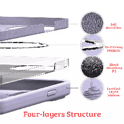 Liquid Silicone Case Cover with Magnetic Ring for iPhone