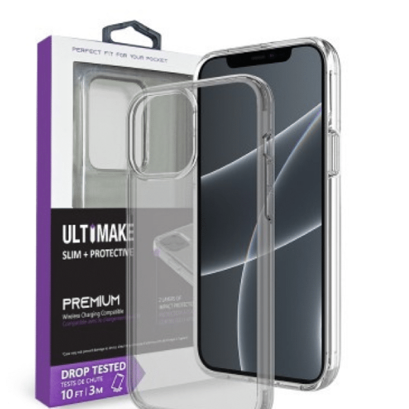 iPhone 14 Plus Strong Drop-Resistant Case Cover Shock & Scratch Protection with Wireless Charging Compatibility - Transparent (1