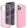 iPhone 14 Pro Max Clear Heavy-Duty Protection Case Cover: Shiny Glitter, Scratch Resistant with Screen & Rear Camera Lens Protec