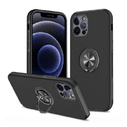 iPhone 14 Pro Max Anti-Shock Magnetic Ring Holder Case Cover Full 360° Protection With Magnetic Adhesion For Fall Prevention - B