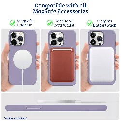 Liquid Silicone Case Cover with Magnetic Ring for iPhone