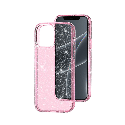 iPhone 14 Plus Clear Heavy-Duty Protection Case Cover: Shiny Glitter, Scratch Resistant with Screen & Rear Camera Lens Protectio