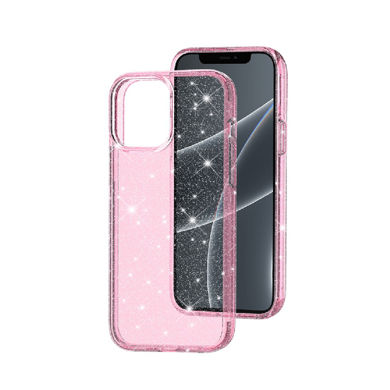 iPhone 14 Plus Clear Heavy-Duty Protection Case Cover: Shiny Glitter, Scratch Resistant with Screen & Rear Camera Lens Protectio
