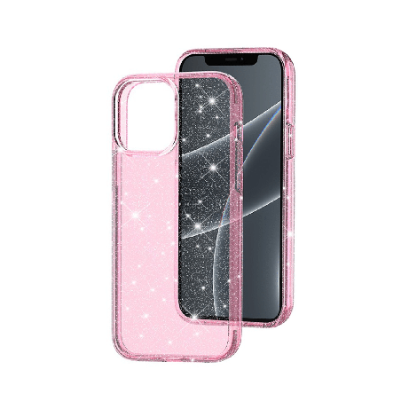 iPhone 14 Plus Clear Heavy-Duty Protection Case Cover: Shiny Glitter, Scratch Resistant with Screen & Rear Camera Lens Protectio