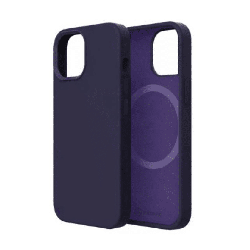 iPhone 14 Soft Liquid Silicone Case Cover Non-Toxic, Anti-Stains, Drop-Proof With MagSafe Compatibility - Violet