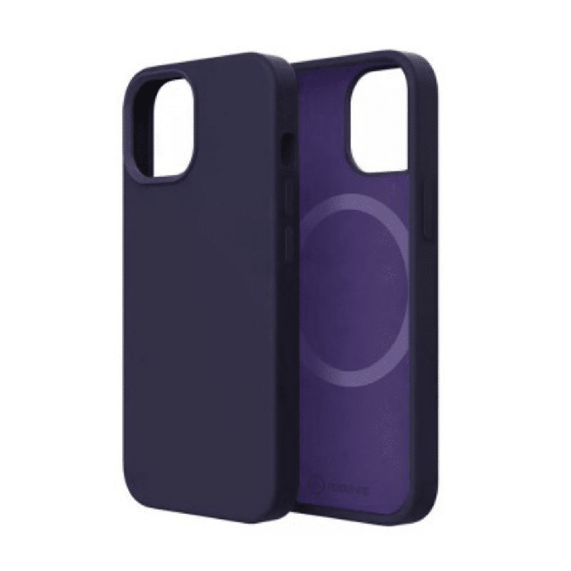 iPhone 14 Soft Liquid Silicone Case Cover Non-Toxic, Anti-Stains, Drop-Proof With MagSafe Compatibility - Violet