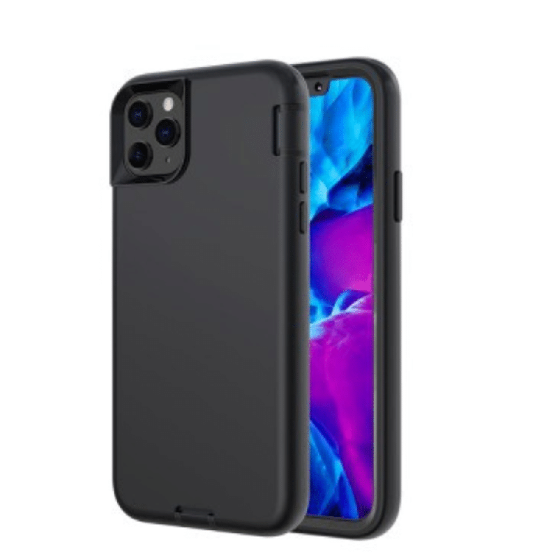 iPhone 12 Mini Compatible Case Cover With Shockproof Silicone Armor - Black