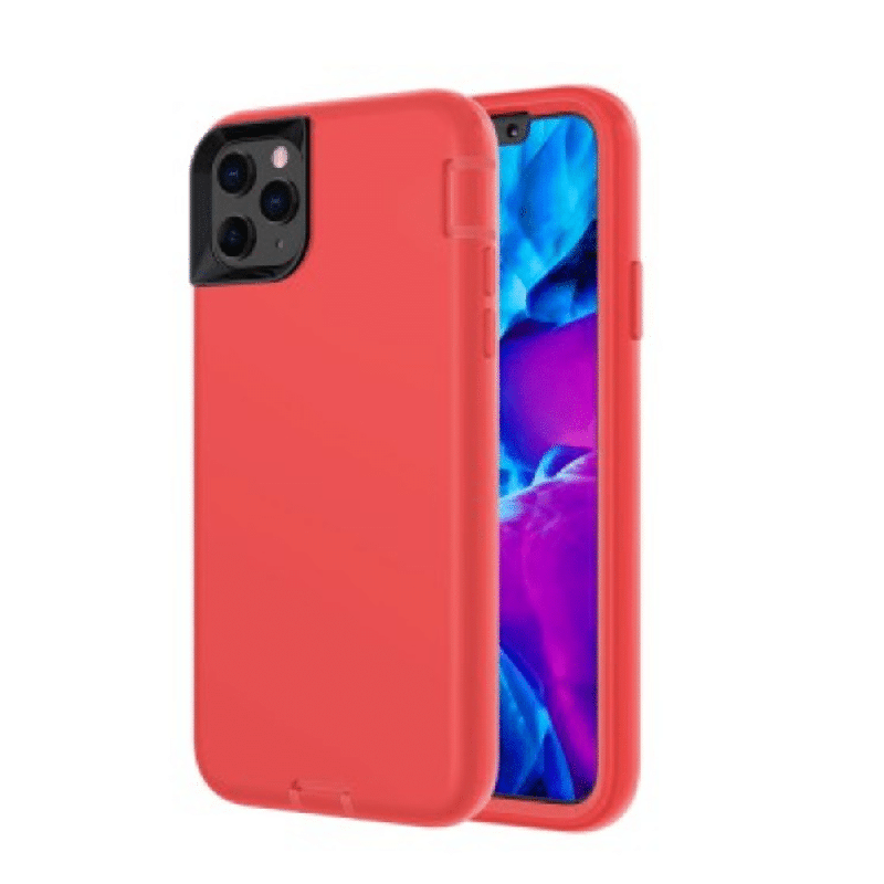 iPhone 12 Mini Compatible Case Cover With Shockproof Silicone Armor - Red