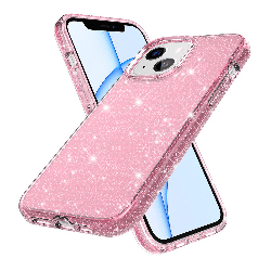 iPhone 13 mini Compatible Case Cover With Shockproof And Glitter – Clear Pink