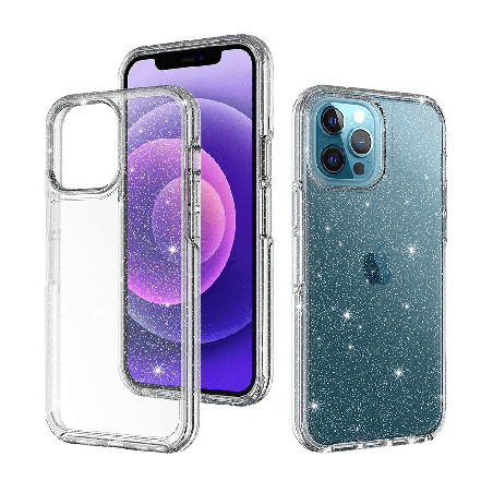 iPhone 13 Mini Compatible Case Cover With Shockproof Clear Acrylic - Clear Shiny