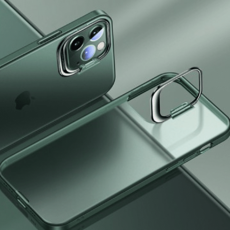 iPhone 12 Mini Compatible Case Cover With Invisible Bracket Protection - Green