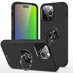 iPhone 14 Anti-Shock Magnetic Ring Holder Case Cover Full 360° Protection With Magnetic Adhesion For Fall Prevention