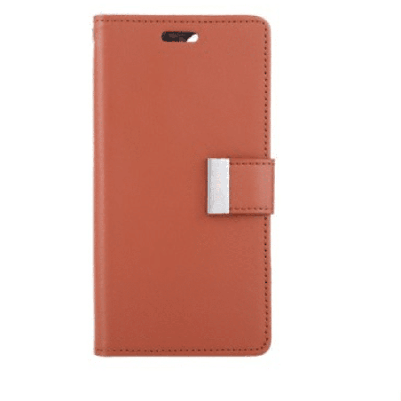 iPhone 12 mini Compatible Case Cover With Rich Diary - Brown