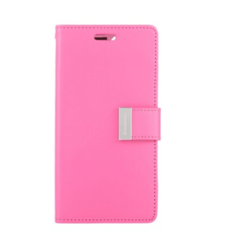 iPhone 12 mini Compatible Case Cover With Rich Diary - HotPink